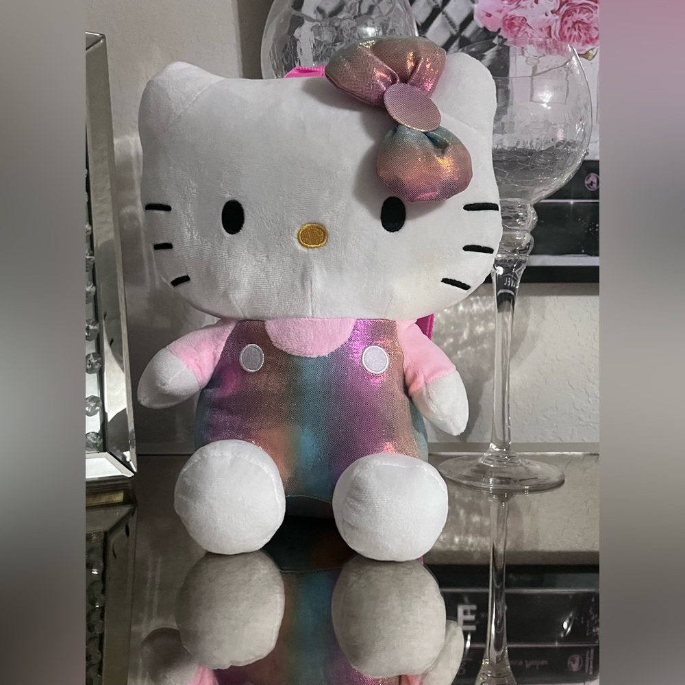 Hello Kitty Plush with Rainbow Outfit backpack
